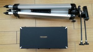 The society's Personal Solar Telescope case and tripod