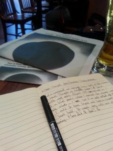 Pic 15 - Writing up my observation notes in Nashville airport