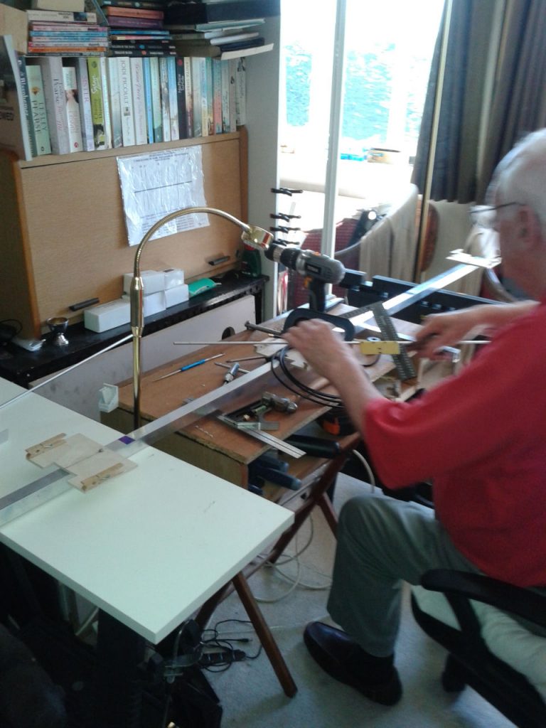 Graham Wall -working on 6 element Yagi