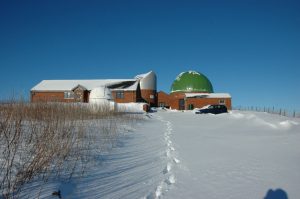 Spaceguard centre in the snow
