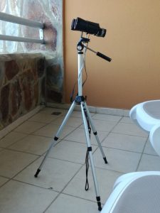 Pic 2 - Binoculars on a lightweight tripod