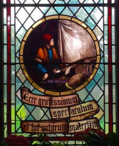 Window in St Michael's Church commemorating Jeremiah Horrocks' observation of transit of Venus 1639