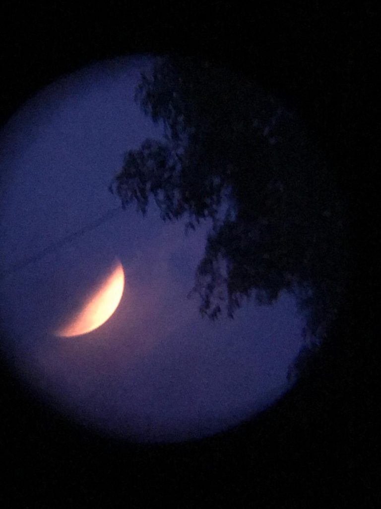 Partial Lunar Eclipse - Cath Adams, 76mm scope & iPhone 7
