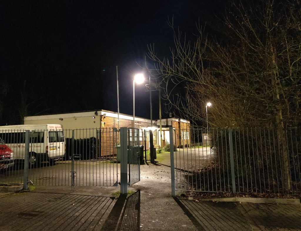 Environmental Centre - Gates at the rear of the leftmost car park