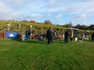 Members set up ready for the transit
