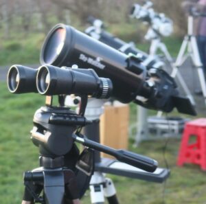 Equipment set up ready to view the conjunction