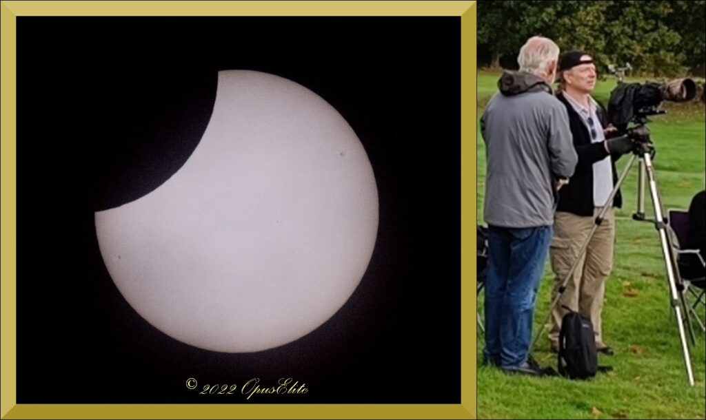 Duncan Willis using a 600mm lens to capture this shot of the eclipse