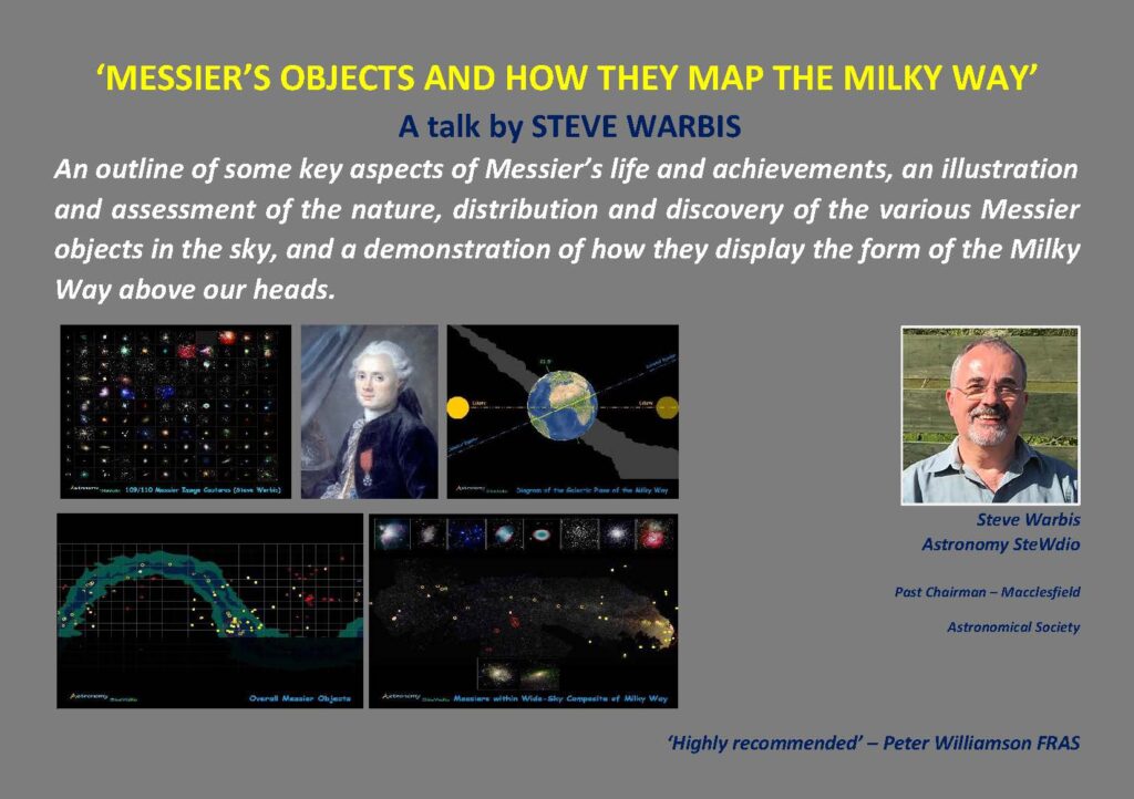 Messiers Objects and how they map the Milky Way by Steve Warbis