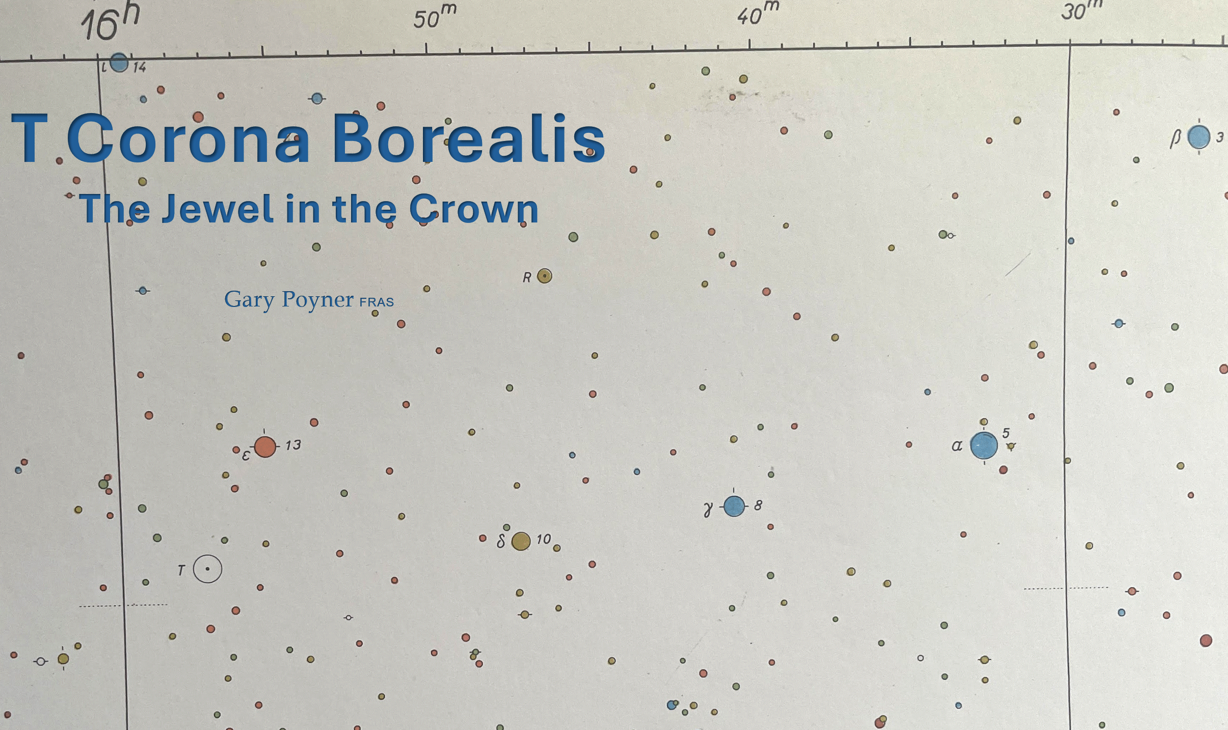 A star map showing the location of T Corona Borealis
