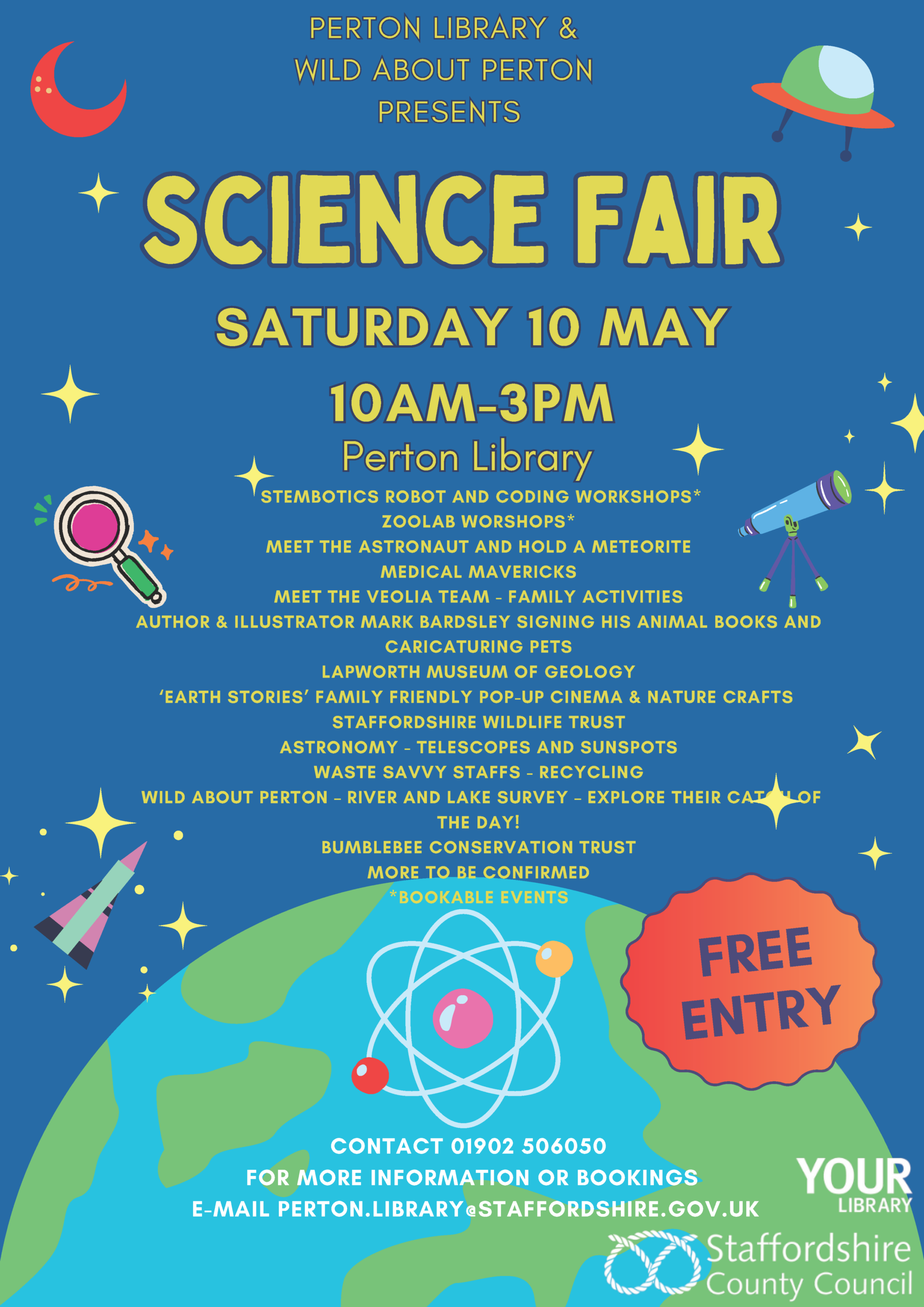 Perton Library Science Fair poster